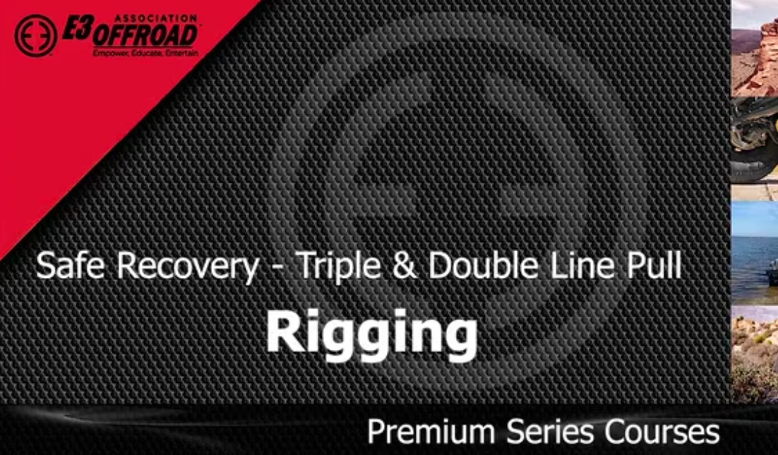 free offroad course - safe recovery course - triple and double line - winching rigging