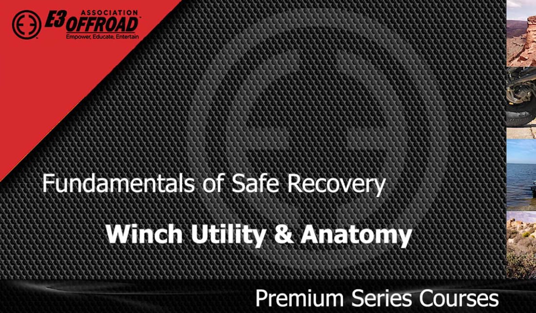 free offroad course - safe recovery course - winch utility and anatomy